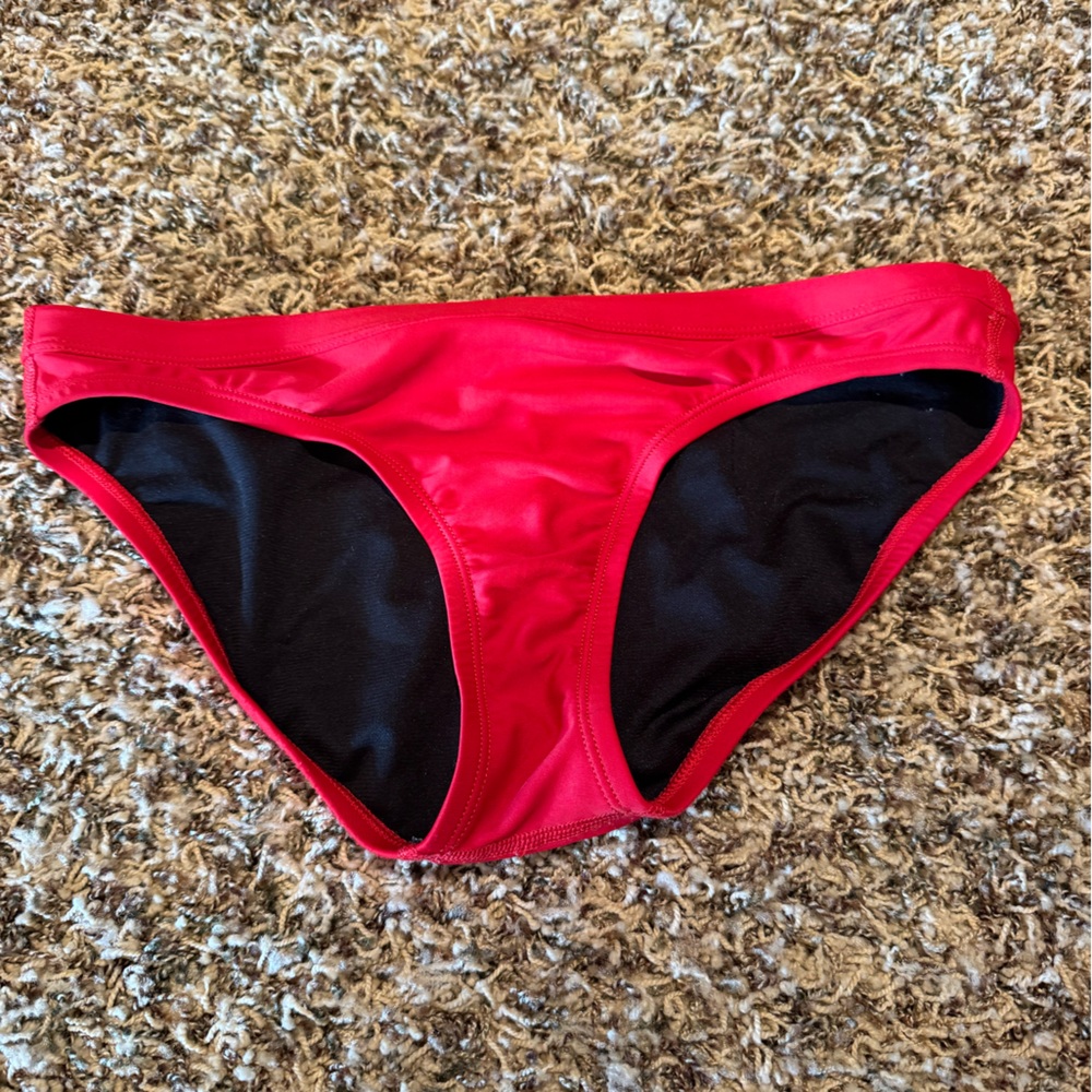 Nike Red and Navy Women's Lifeguard Bikini Bottom